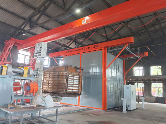 ซื้อ Automatic Shuttle Rotational Moulding Machine 2 Carriage 7.5KW Power PLC Control การผลิตออนไลน์