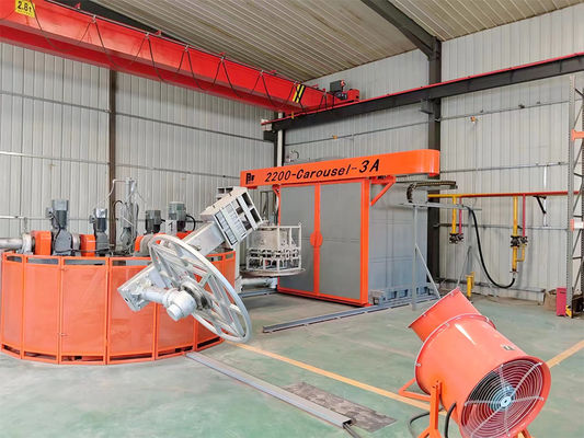 ซื้อ ระบบควบคุม PLC ความจุสูง โพลีเอธีเลน ทัวเรต Roto Mold Machine 1000 ลิตร การผลิตออนไลน์