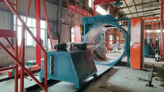 Gas Heated Remote Control Rotational Molding Machine Automatic 2 Arm